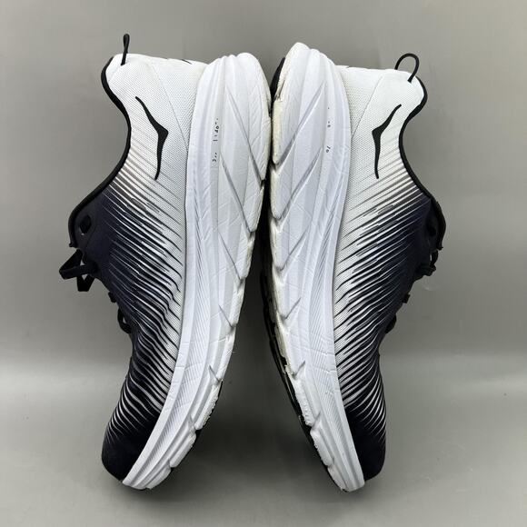 Hoka One One Rincon 3 Running Shoes Women Size 10.5 Black White Comfort Sneakers - Picture 6 of 8
